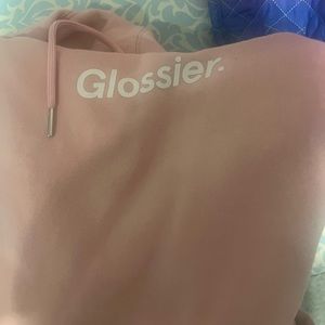 Baby pink glossier hoodie